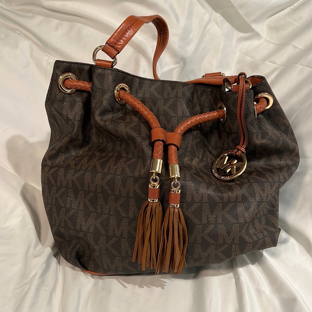 Michael Kors brown logo purse